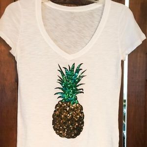 Soho New York & Company Sequin Pineapple Tee